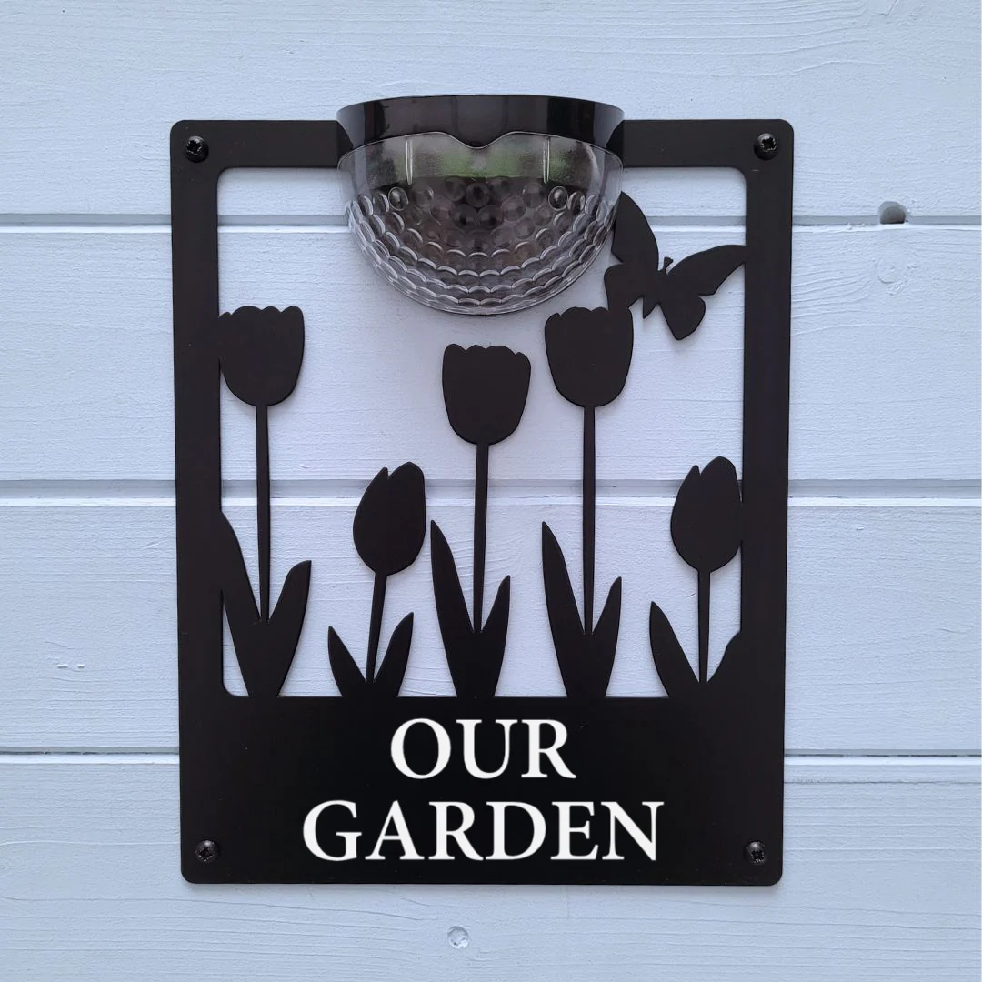 Our Garden Sign with Solar Powered Light - Image 3
