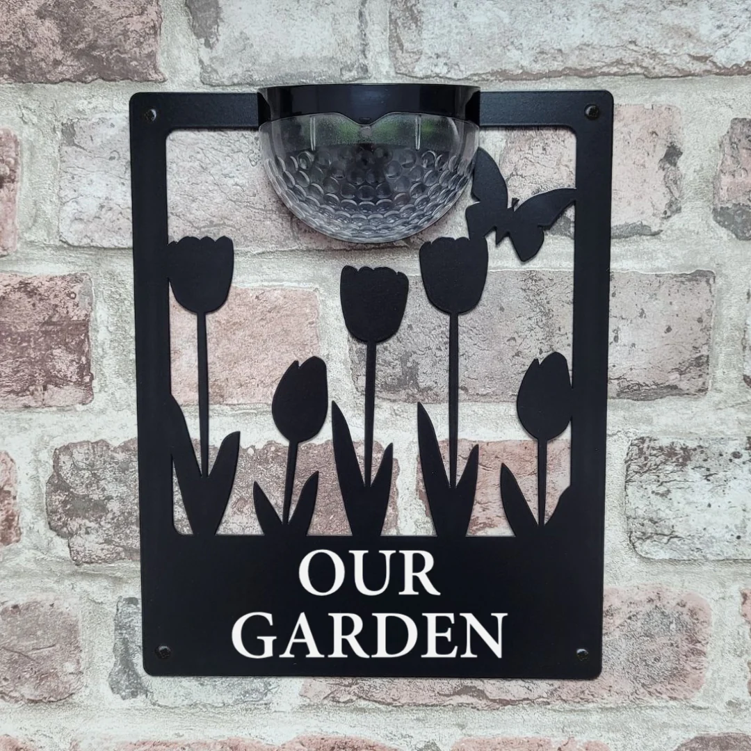 Our Garden Sign with Solar Powered Light - Image 7