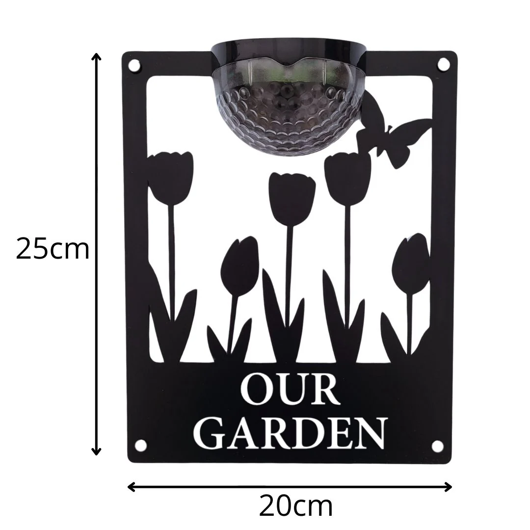 Our Garden Sign with Solar Powered Light - Image 9