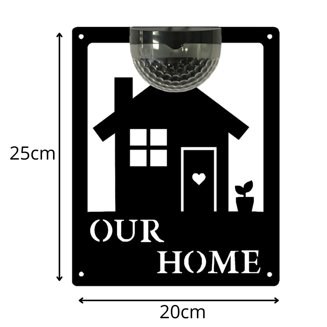 Our Home Sign with Solar Powered Light - Image 10