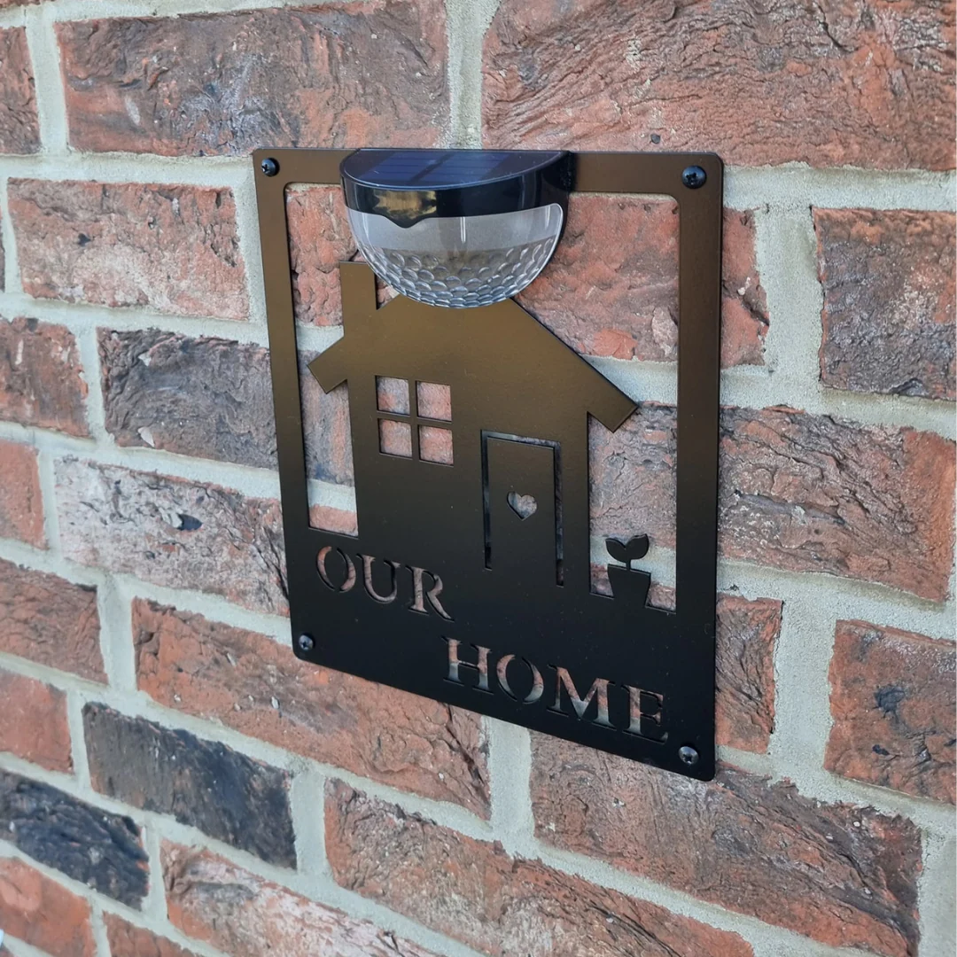 Our Home Sign with Solar Powered Light - Image 7