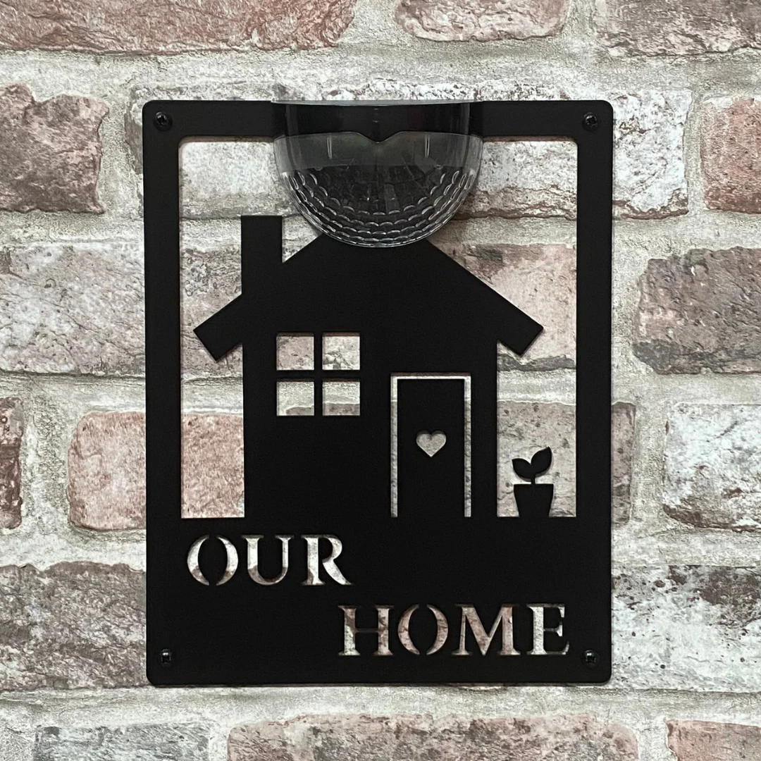 Our Home Sign with Solar Powered Light - Image 8