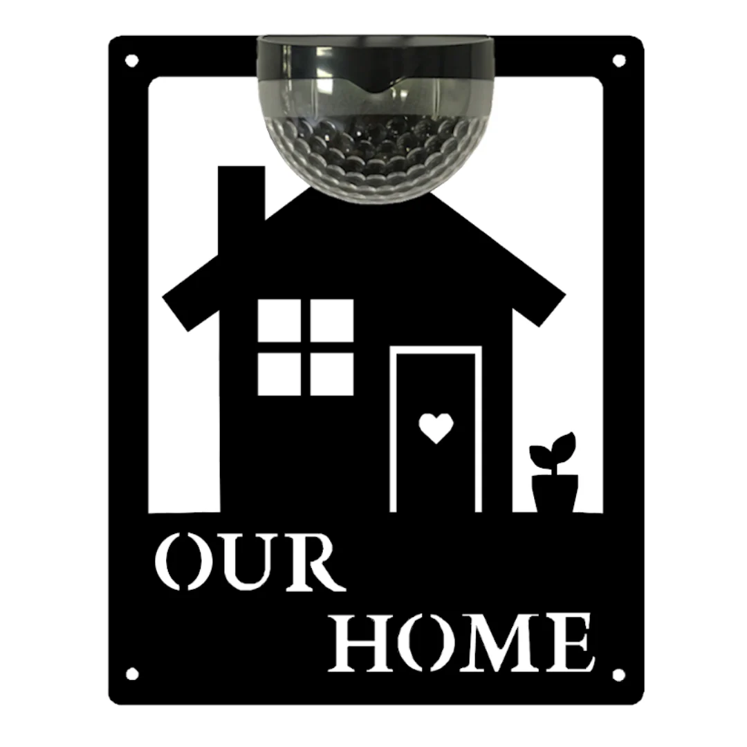 Our Home Sign with Solar Powered Light - Image 9