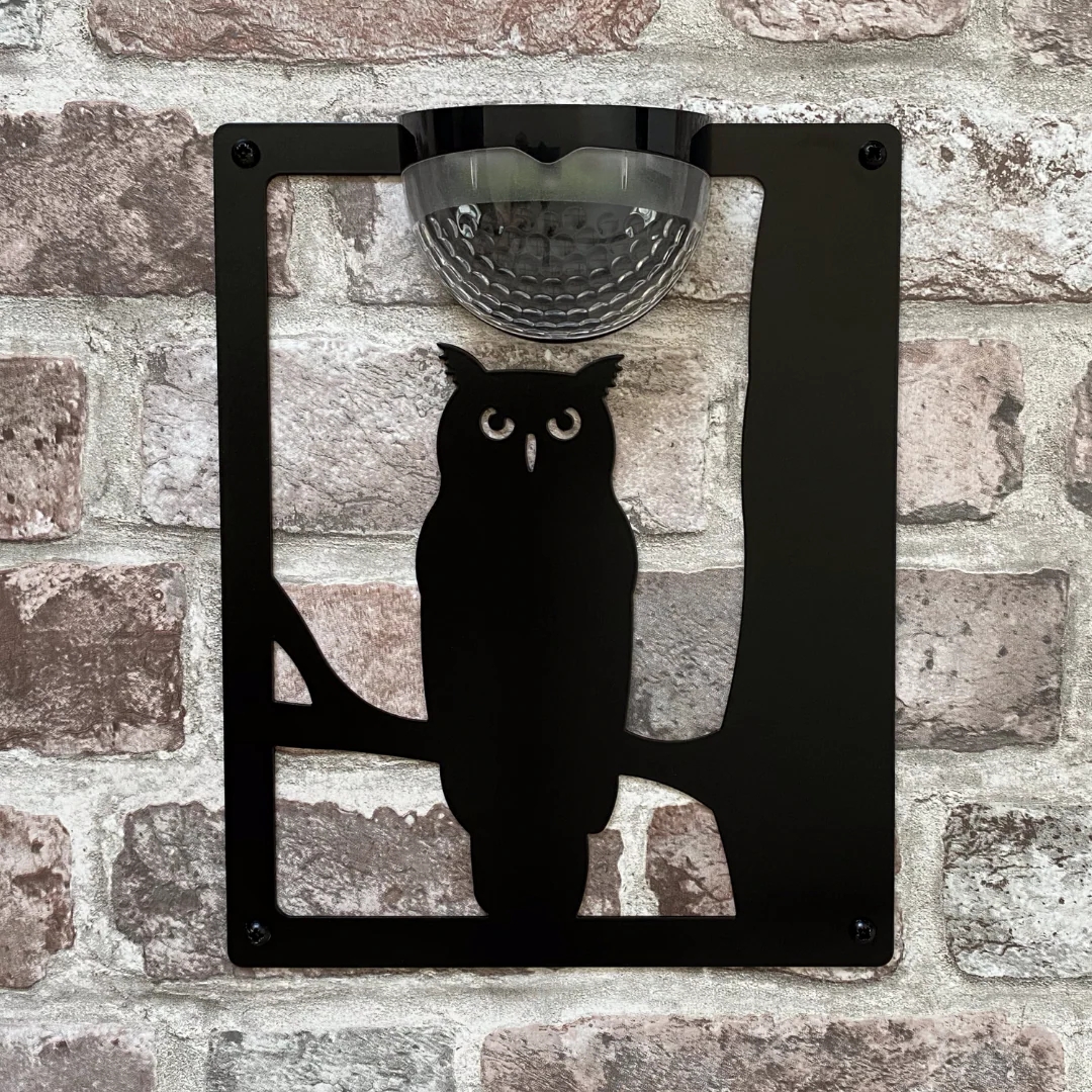 Owl Solar Light Wall Plaque - Image 5