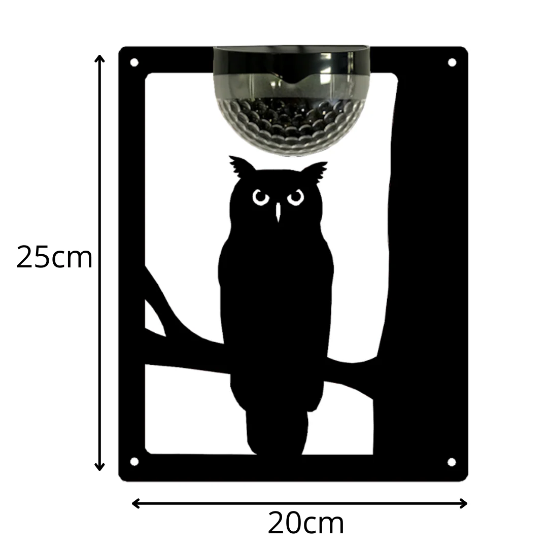 Owl Solar Light Wall Plaque - Image 7