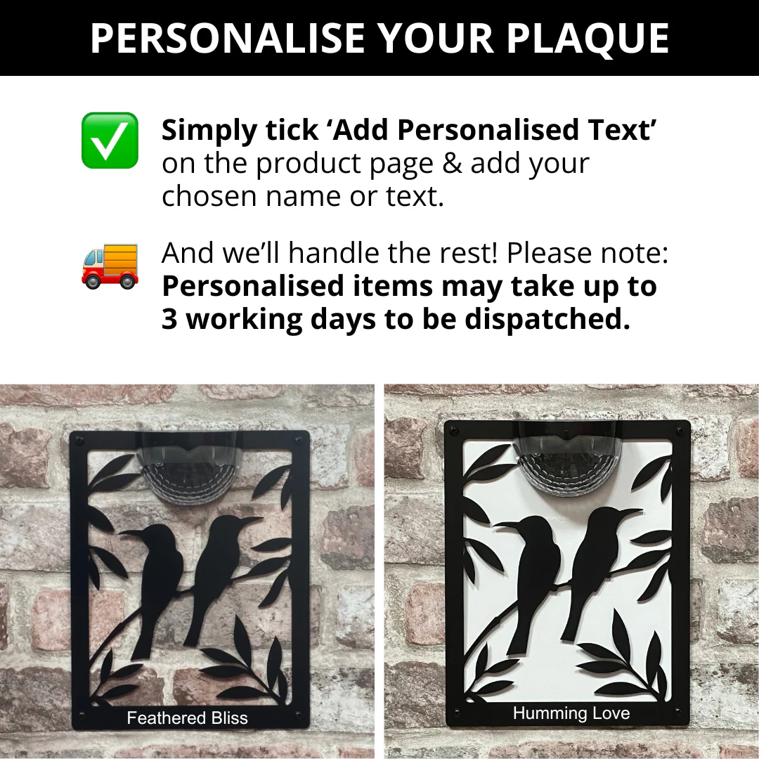 Two Birds Solar Light Wall Plaque - Image 5