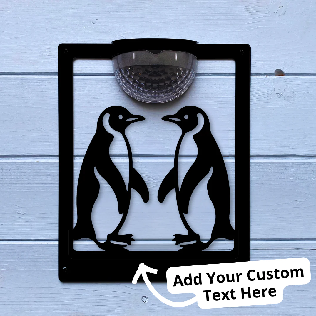 Penguin Partners Solar Light Wall Plaque (You Can Personalise Me!)