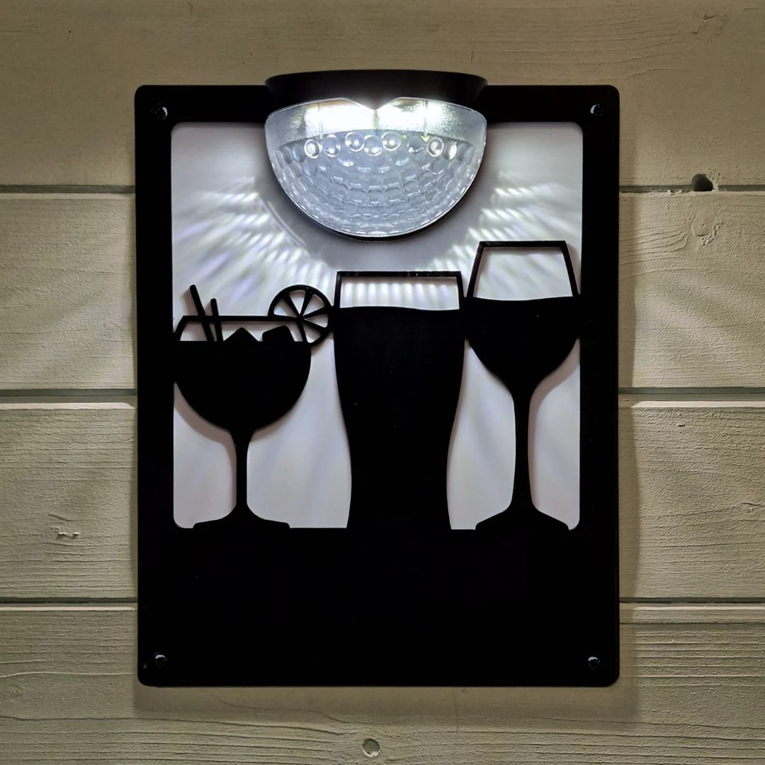 Drinks Solar Light Wall Plaque (You Can Personalise Me!) - Image 3