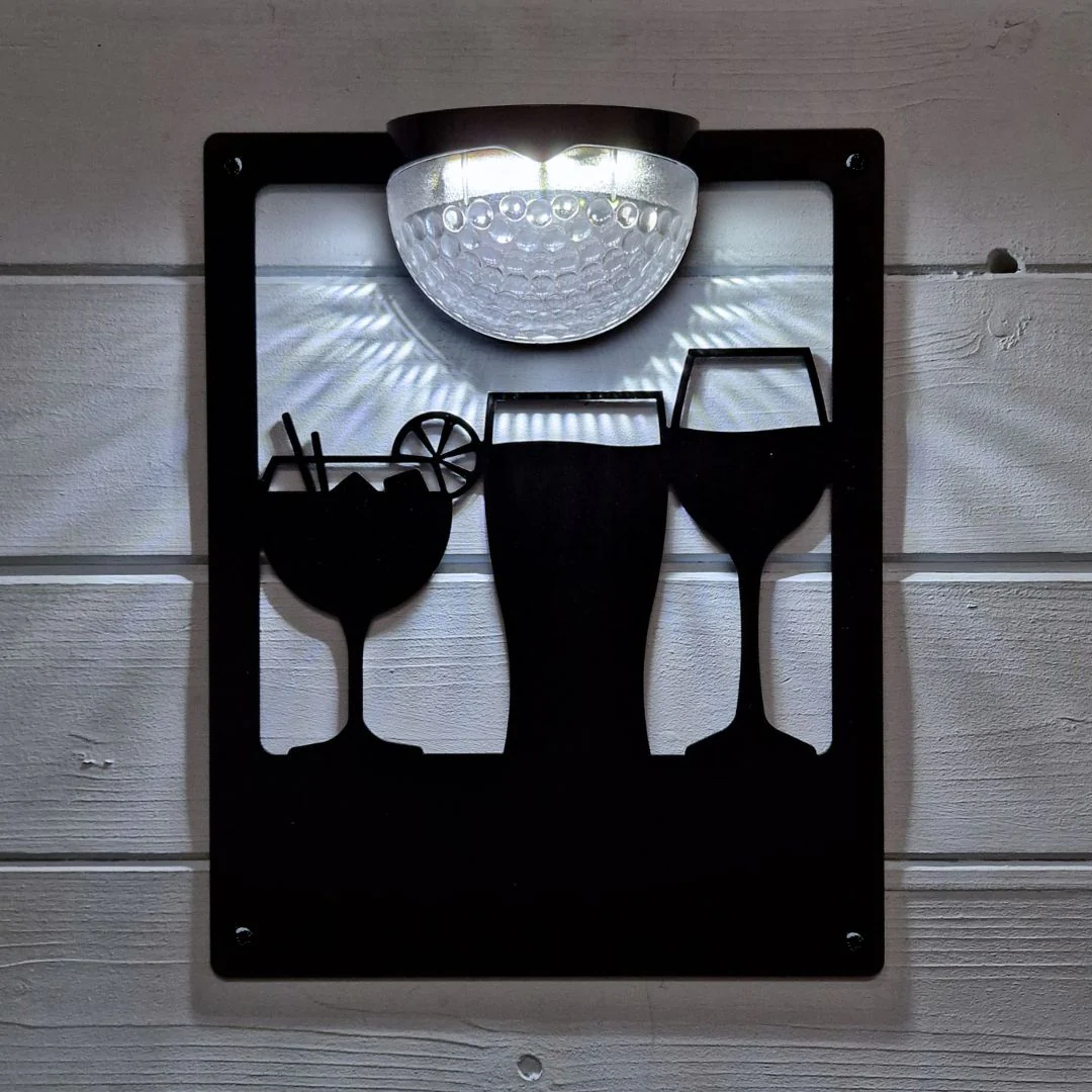Drinks Solar Light Wall Plaque (You Can Personalise Me!) - Image 7
