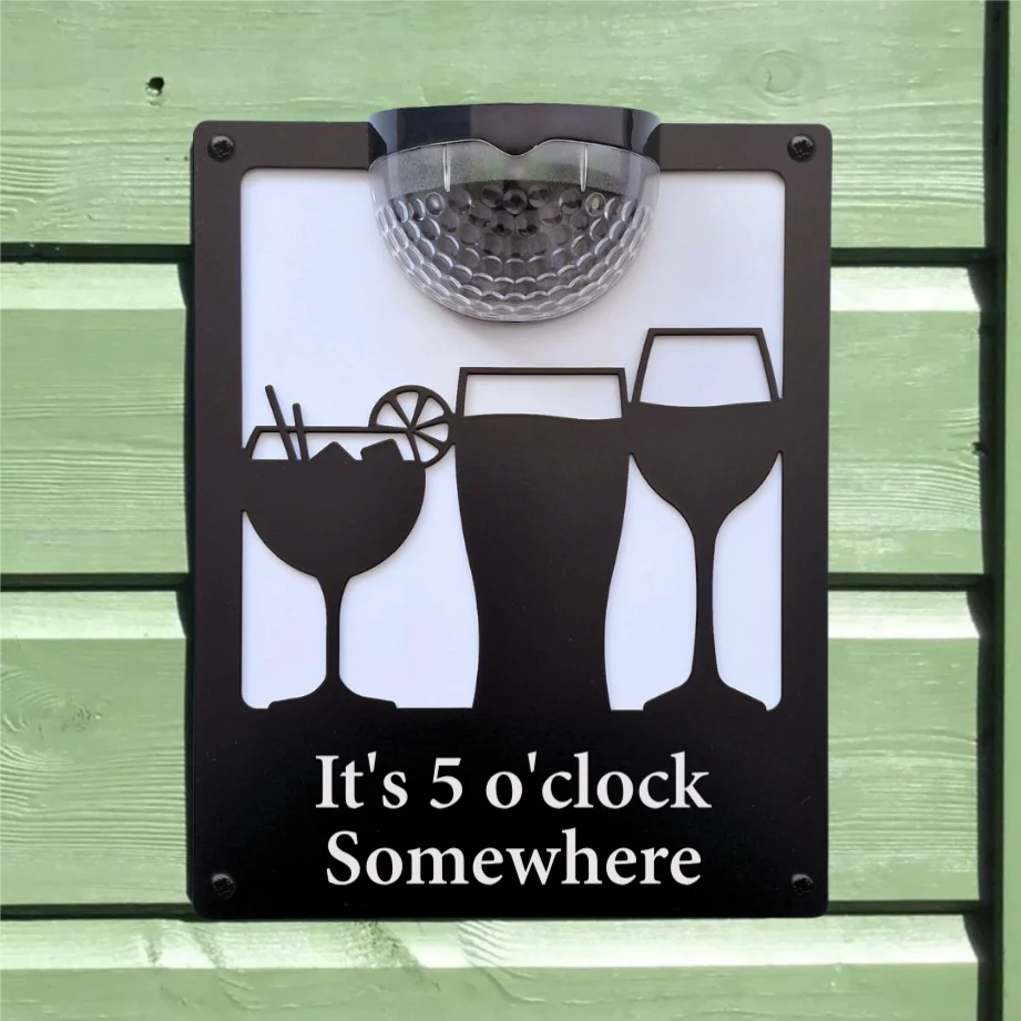Drinks Solar Light Wall Plaque (You Can Personalise Me!) - Image 9