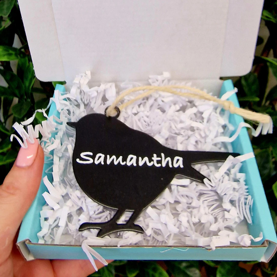 Personalised Robin Hanging Decoration - Image 3