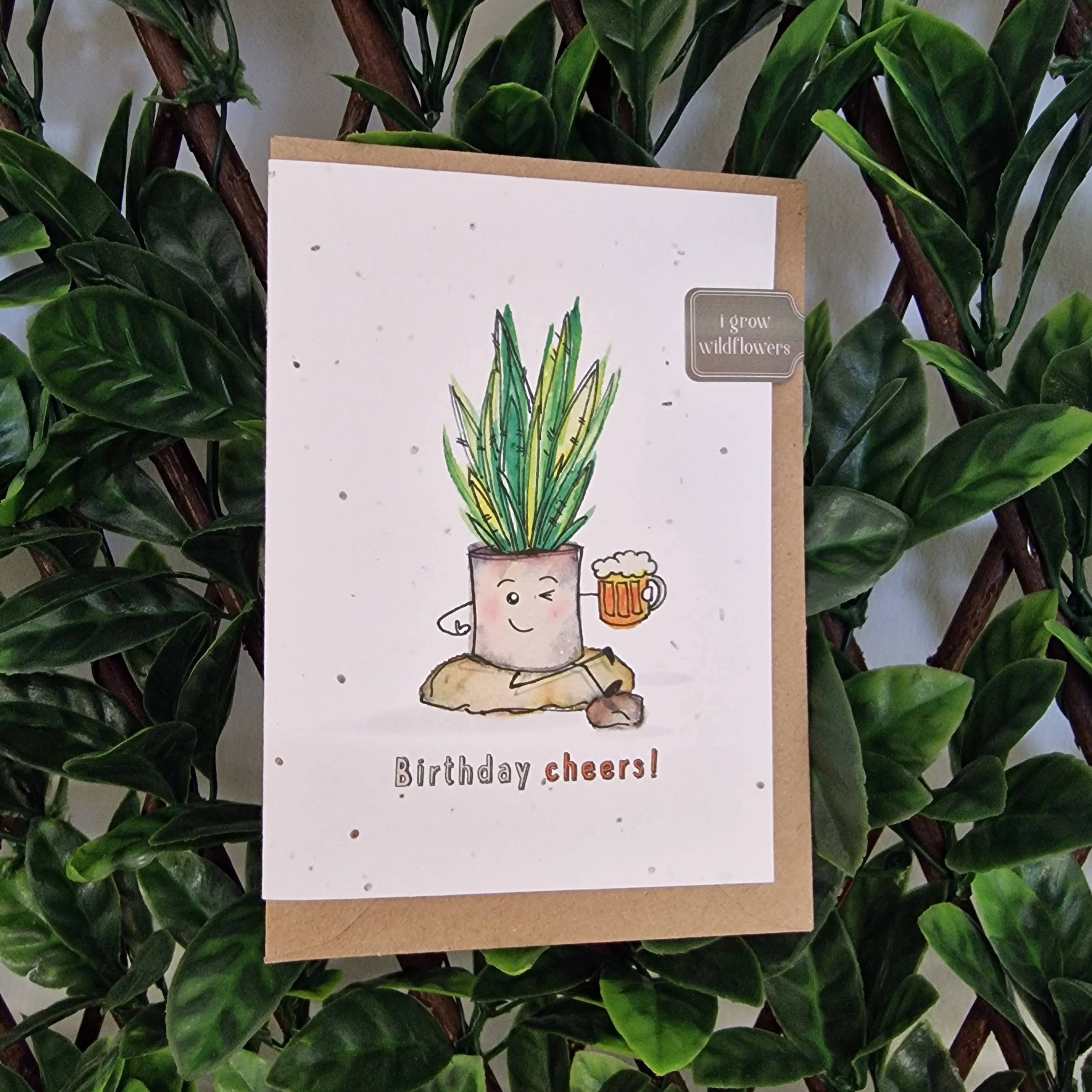 Plantable Happy Birthday Cheers Seeded Card - Image 2
