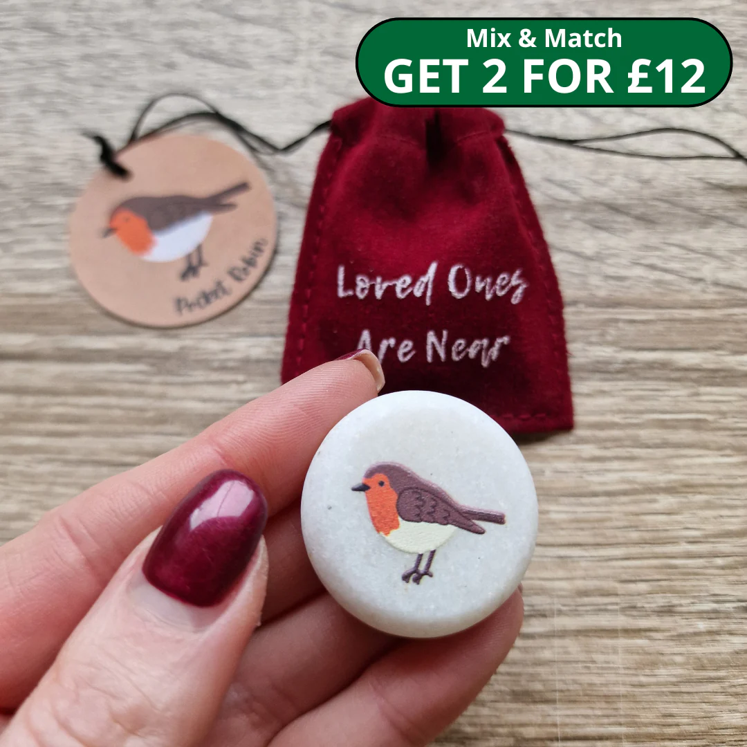 Pocket Robin Sentiment Stone