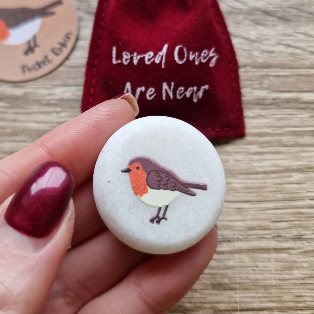 Pocket Robin Sentiment Stone - Image 3