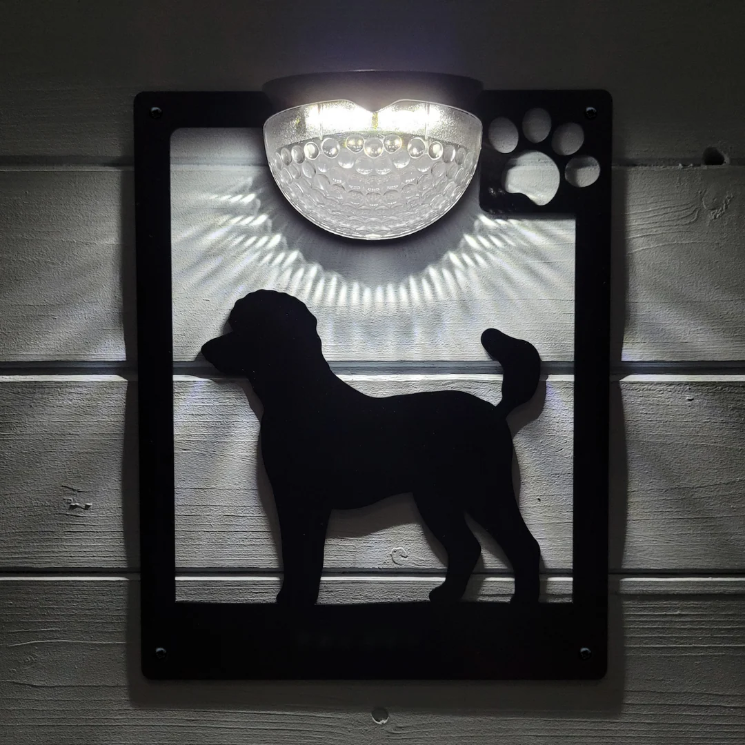 Poodle Dog Solar Light Wall Plaque - Image 3