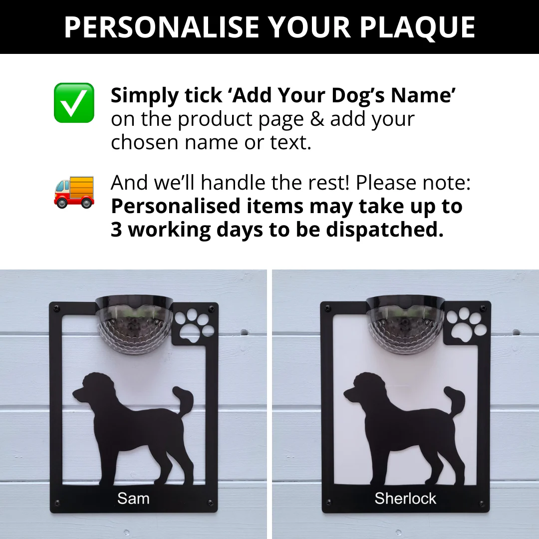 Poodle Dog Solar Light Wall Plaque - Image 5