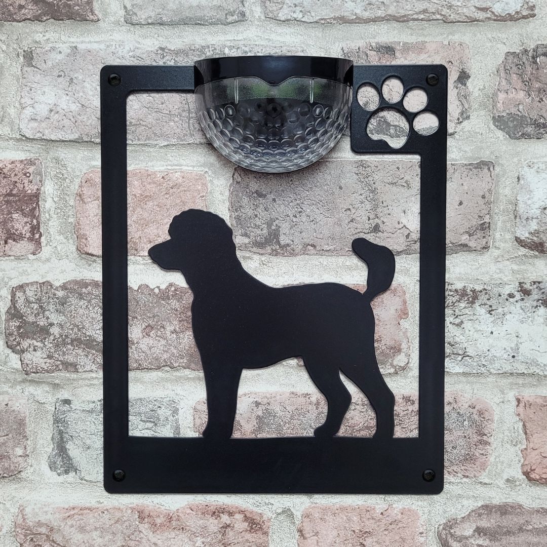 Poodle Dog Solar Light Wall Plaque - Image 7