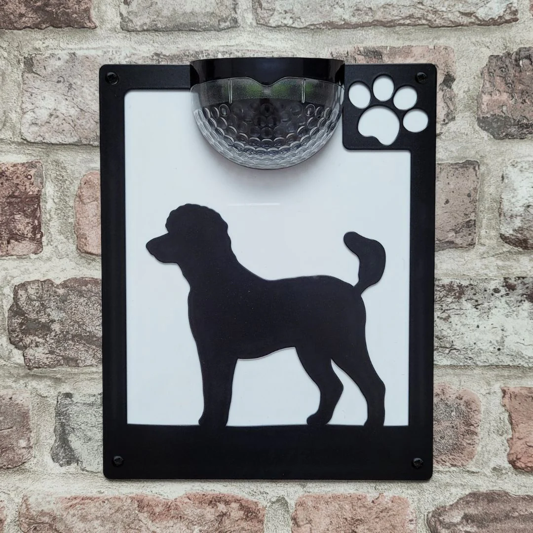 Poodle Dog Solar Light Wall Plaque - Image 8