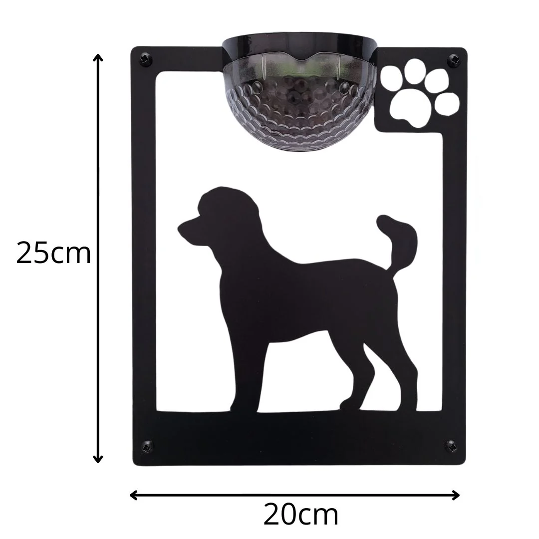 Poodle Dog Solar Light Wall Plaque - Image 9
