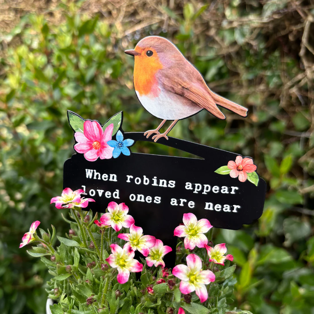 Robins Appear Flowers Pot Stake - Image 7