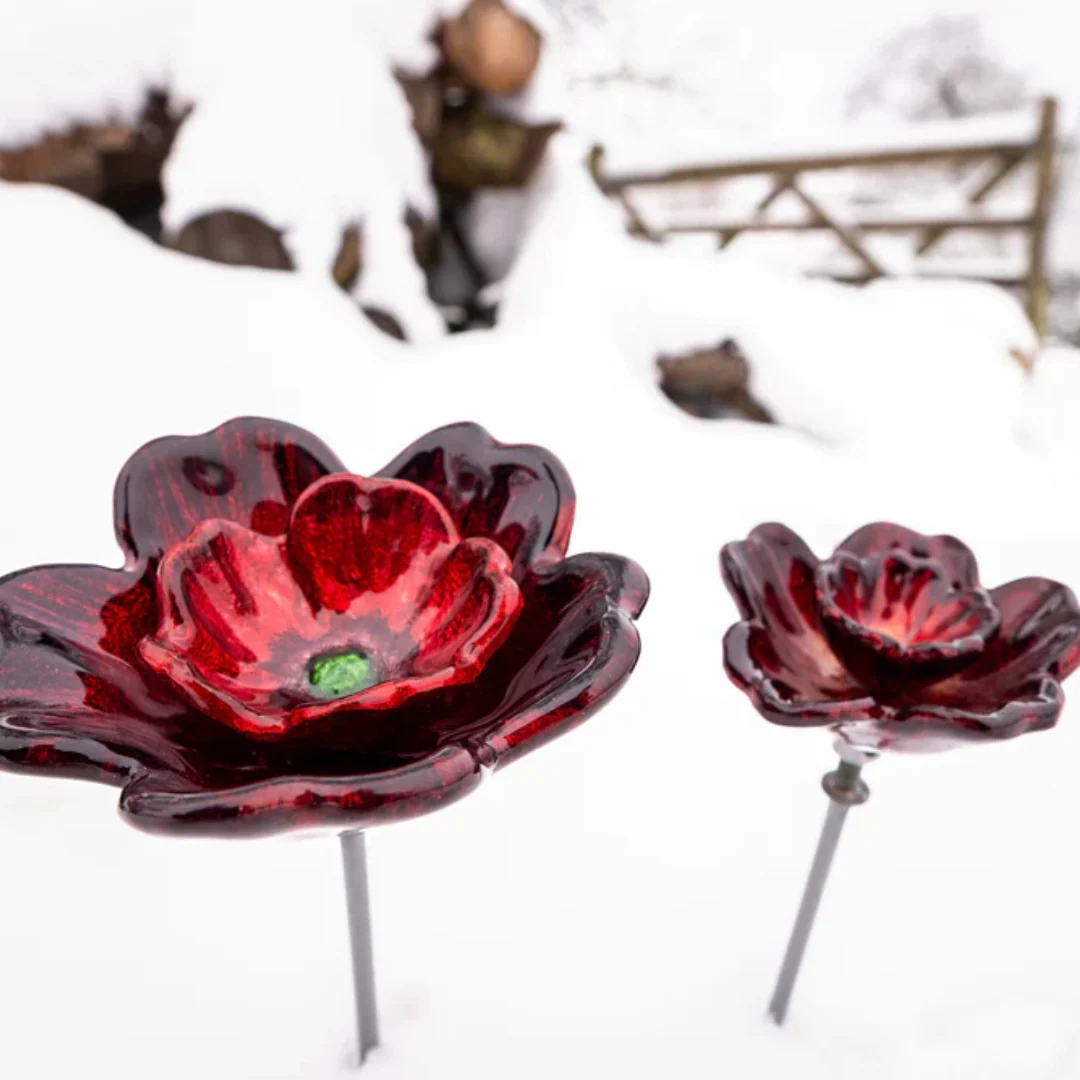 Red Poppy Pot Stake - Image 4