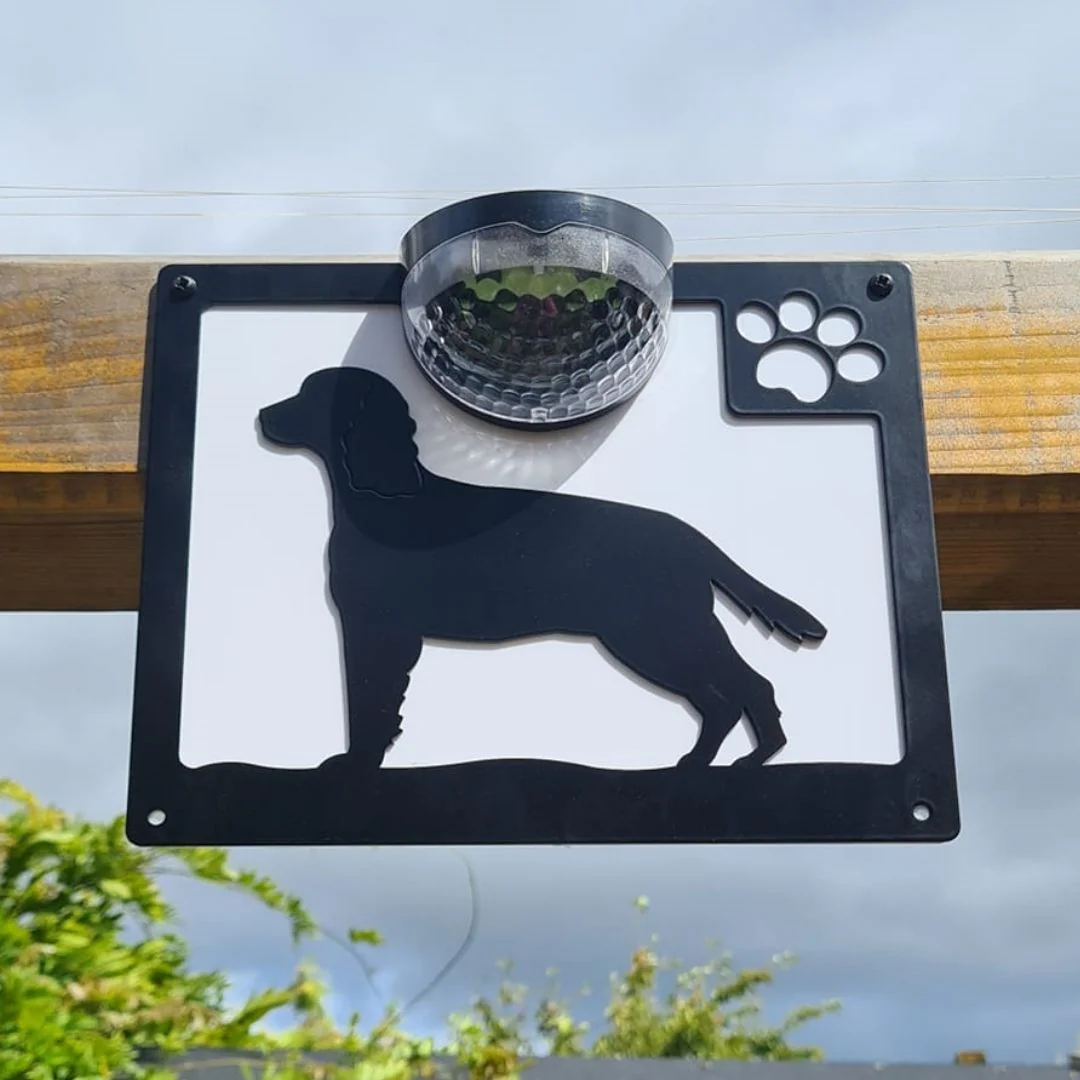 Springer Spaniel Dog Solar Light Wall Plaque - Image 3