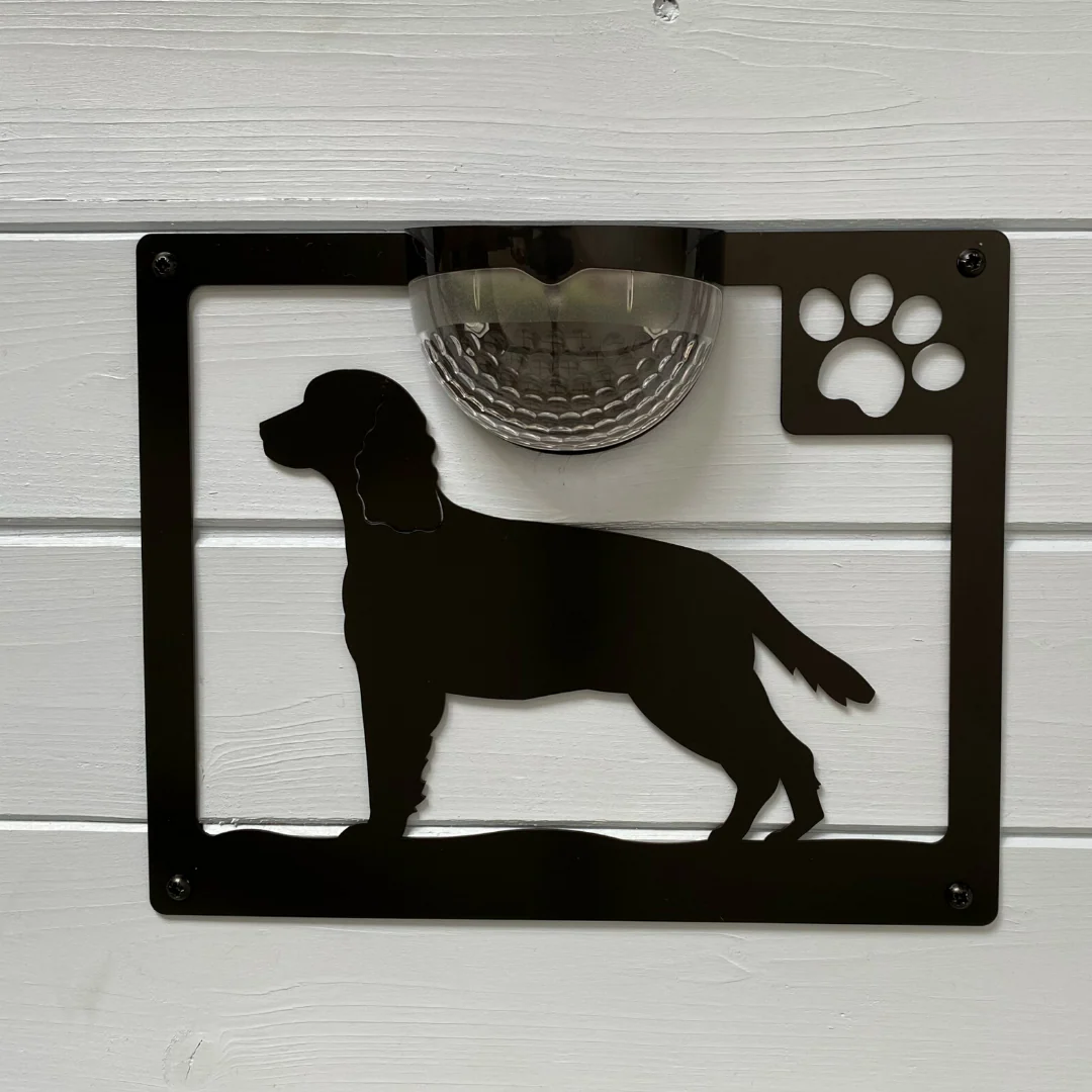 Springer Spaniel Dog Solar Light Wall Plaque - Image 7