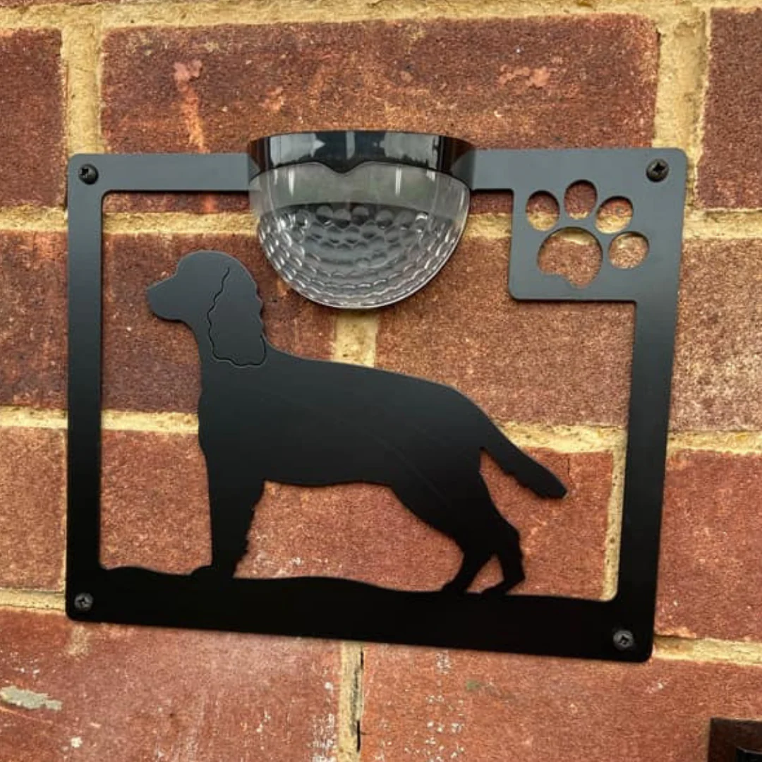 Springer Spaniel Dog Solar Light Wall Plaque - Image 8