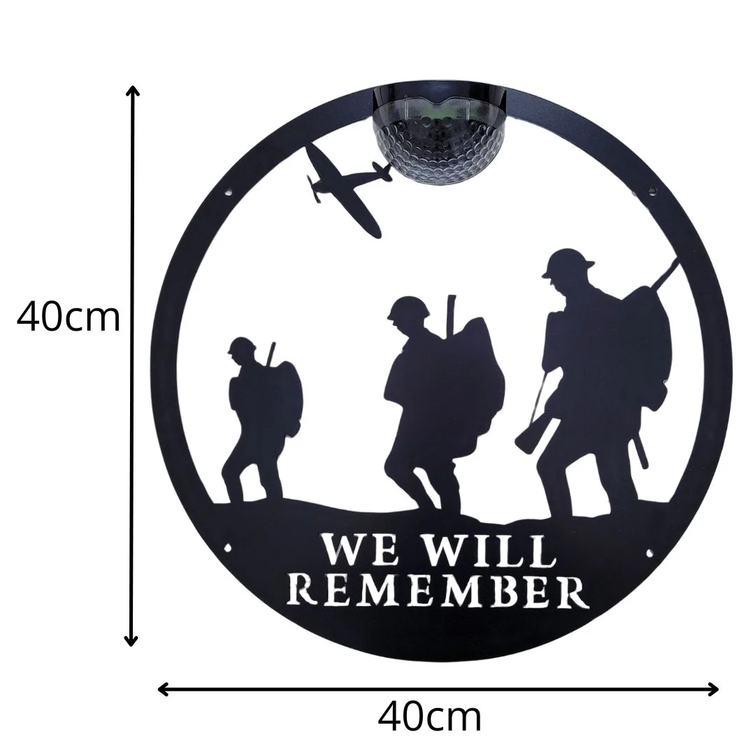 Large Remembrance Circle Solar Plaque - Image 8