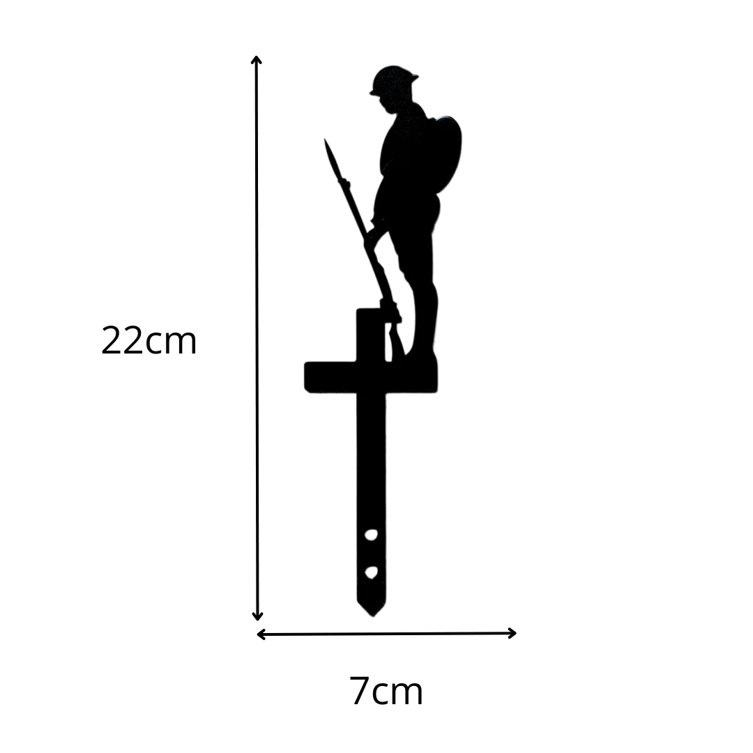 Metal Remembrance Soldier Pot Decor - Image 6