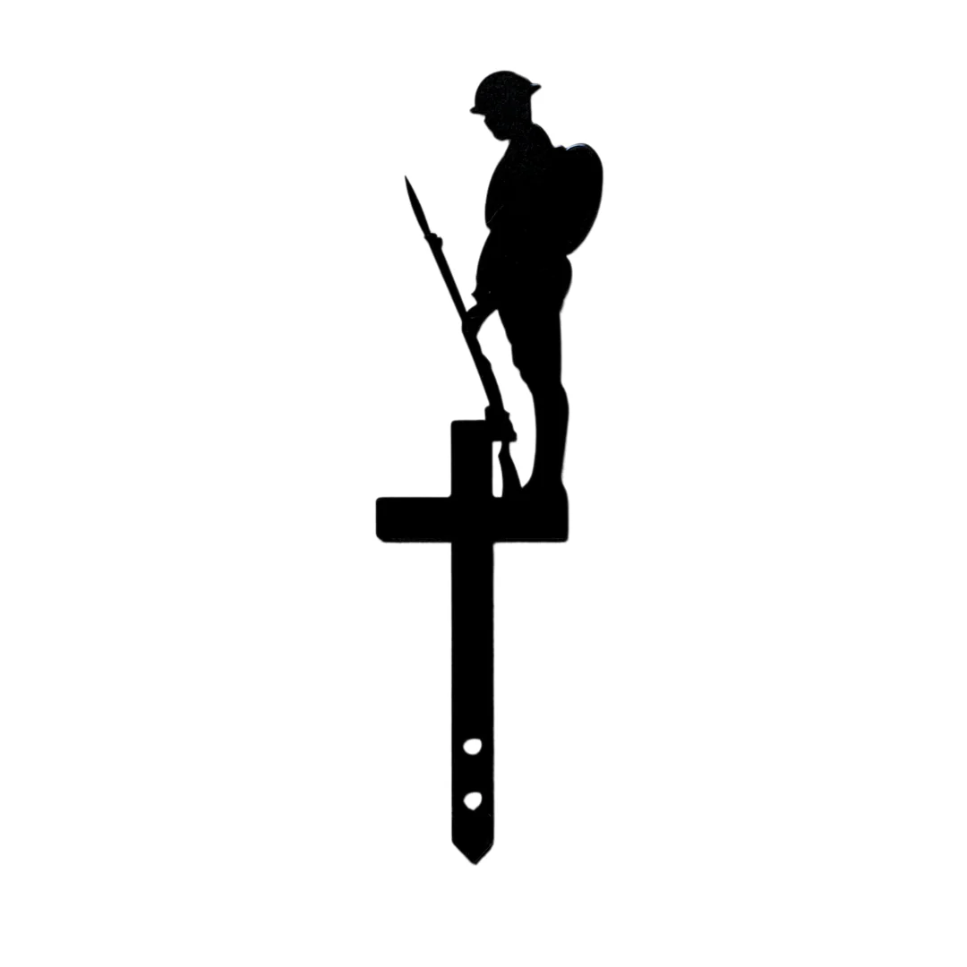 Metal Remembrance Soldier Pot Decor - Image 7