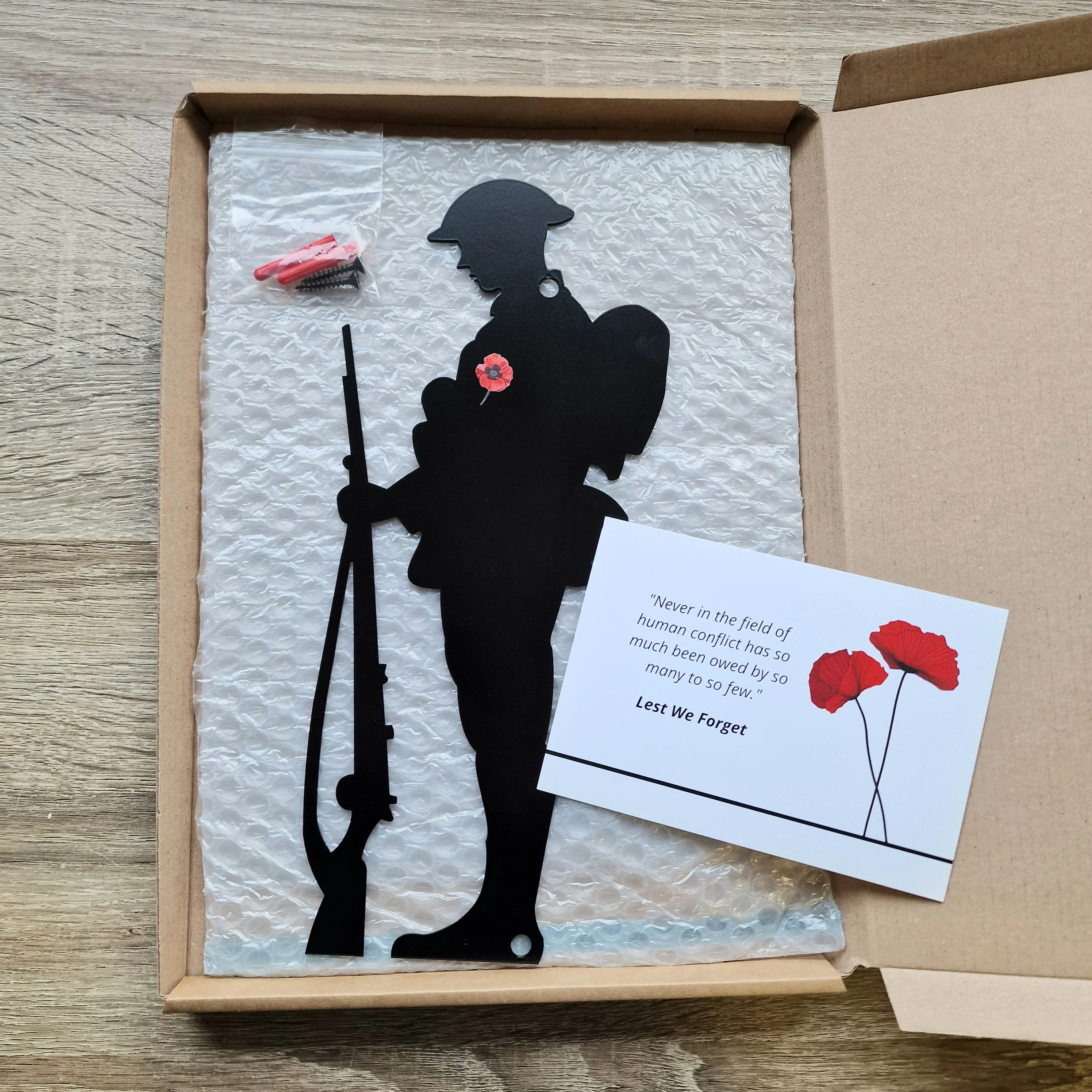 Remembrance Soldier Wall Art 30cm - Image 2