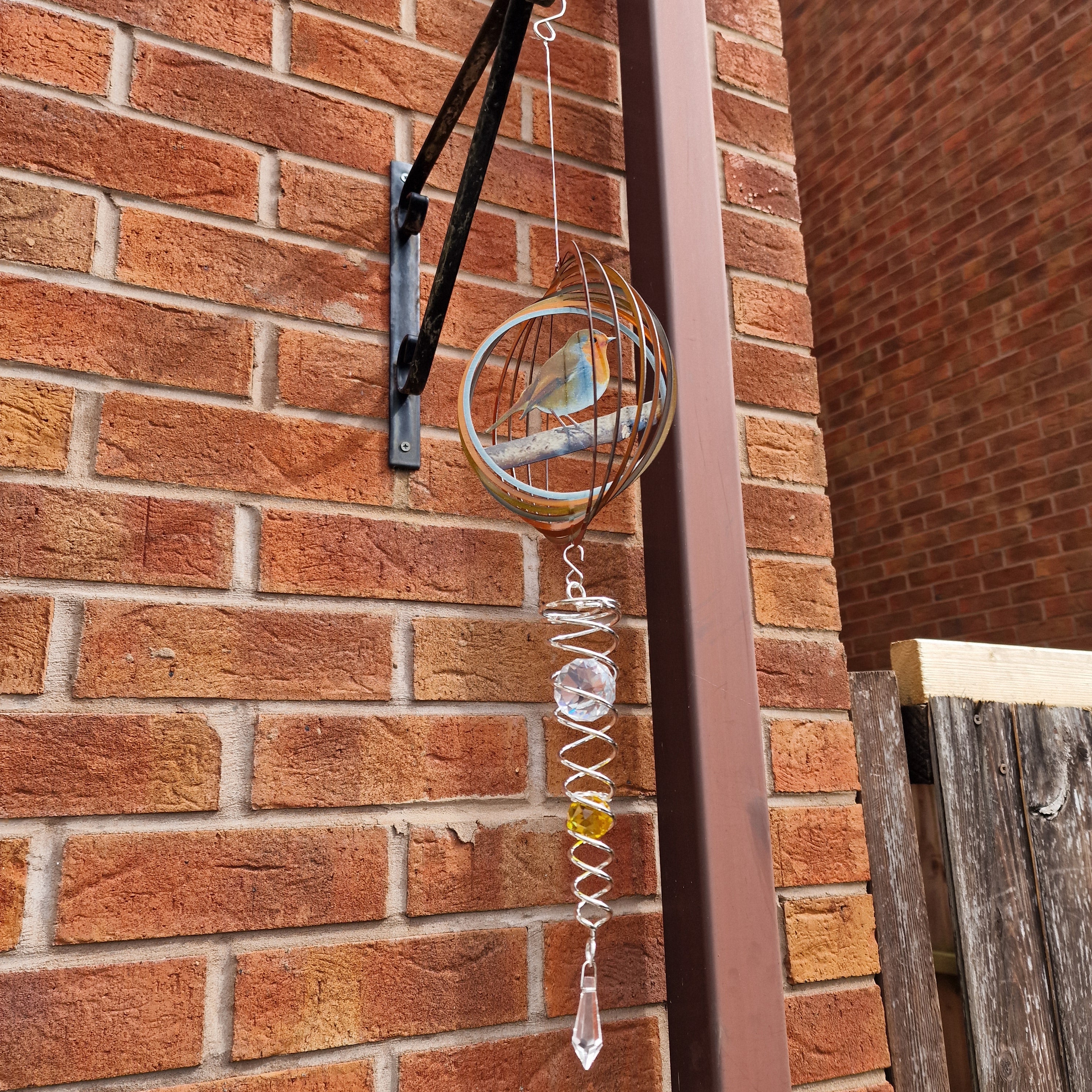 Robin Wind Spinner with a Crystal Tail - Image 3