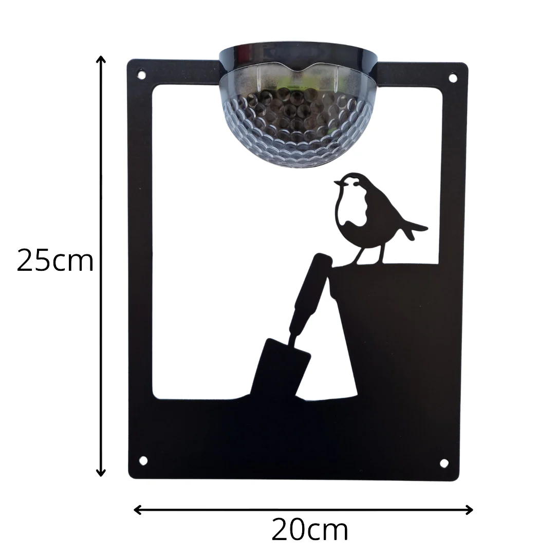 Robin on a Plant Pot Solar Light Wall Plaque (You Can Personalise Me!) - Image 6