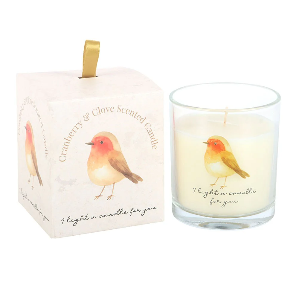 Robin Remembrance Cranberry & Clove Candle - Image 2