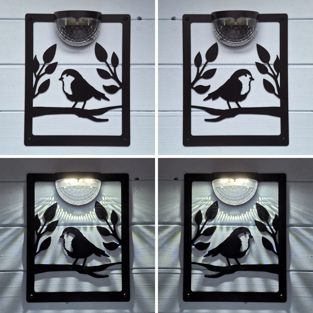 Set of 2 Robin Solar Light Wall Plaques - Left AND Right Facing - Image 4