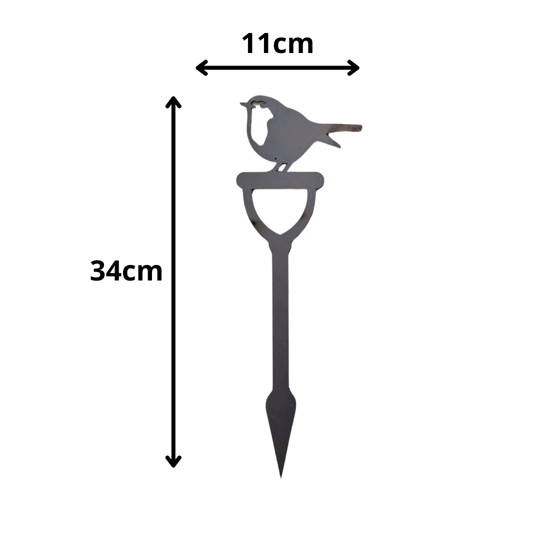 Rusty Robin Metal Stake (2 tail) - Image 5