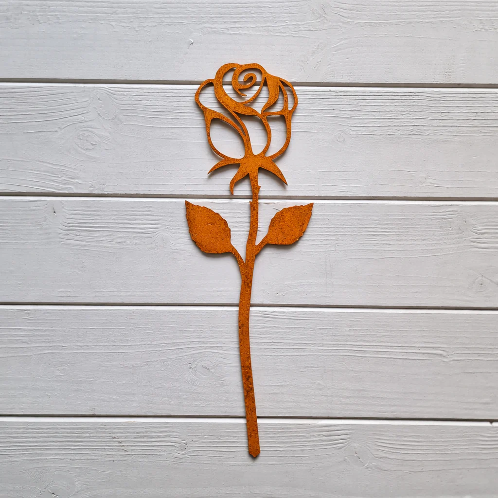 Rusty Rose Metal Stake - Image 4