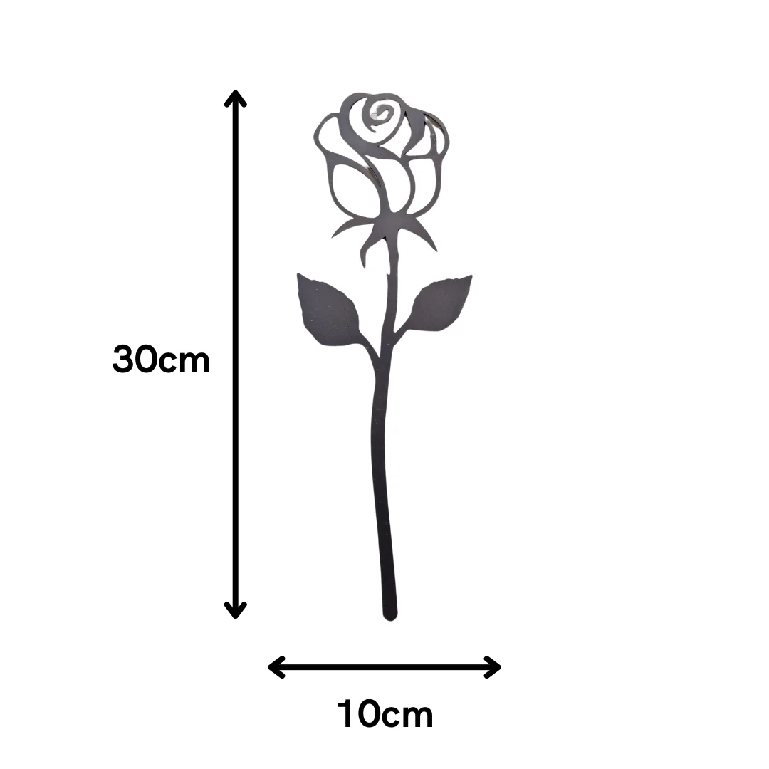 Rusty Rose Metal Stake - Image 8