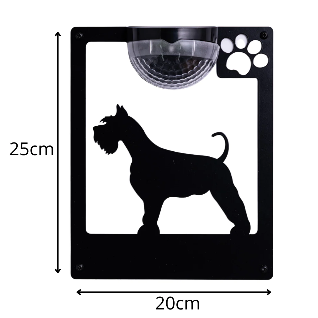 Schnauzer Dog Solar Light Wall Plaque - Image 10