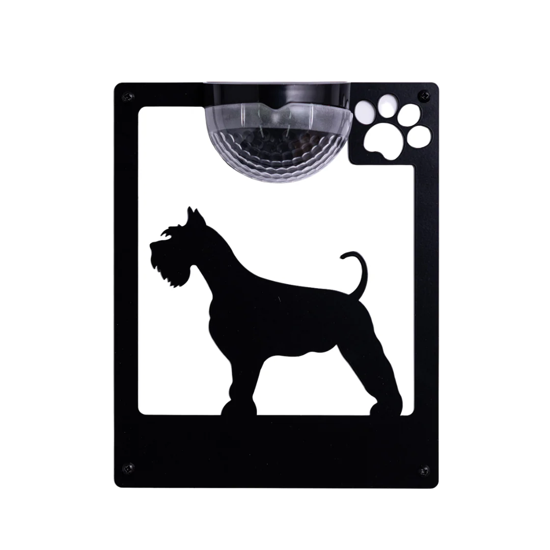 Schnauzer Dog Solar Light Wall Plaque - Image 11