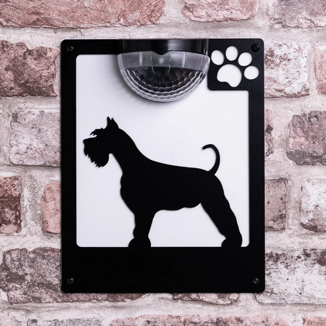 Schnauzer Dog Solar Light Wall Plaque - Image 3