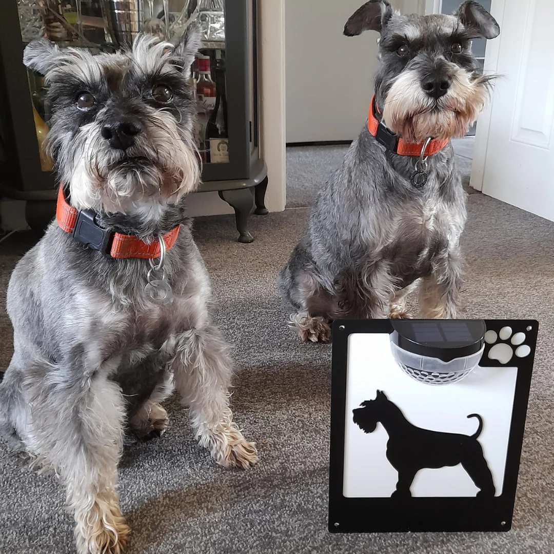 Schnauzer Dog Solar Light Wall Plaque - Image 5