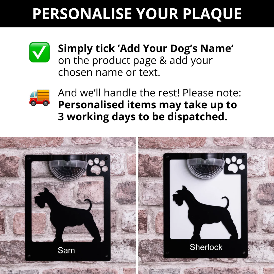 Schnauzer Dog Solar Light Wall Plaque - Image 6