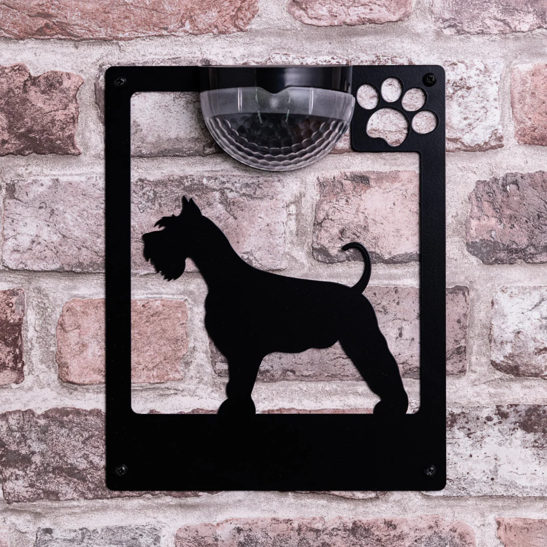 Schnauzer Dog Solar Light Wall Plaque - Image 8