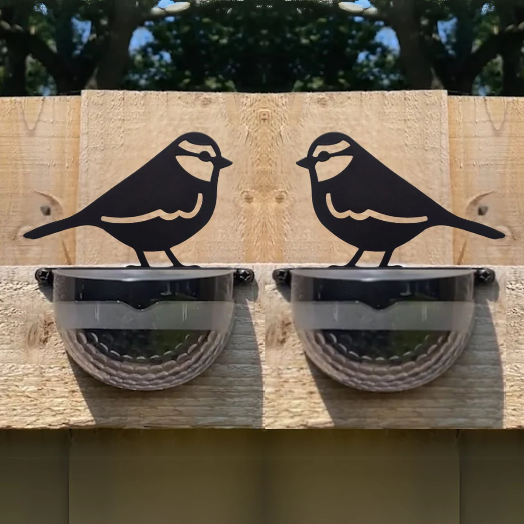 Set of 2 Blue Tit Solar Powered LED Lights