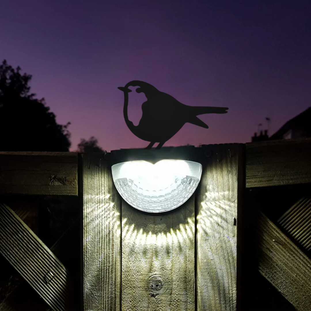 Set of 2 Robin Cut-Out Solar Powered LED Lights - Image 4