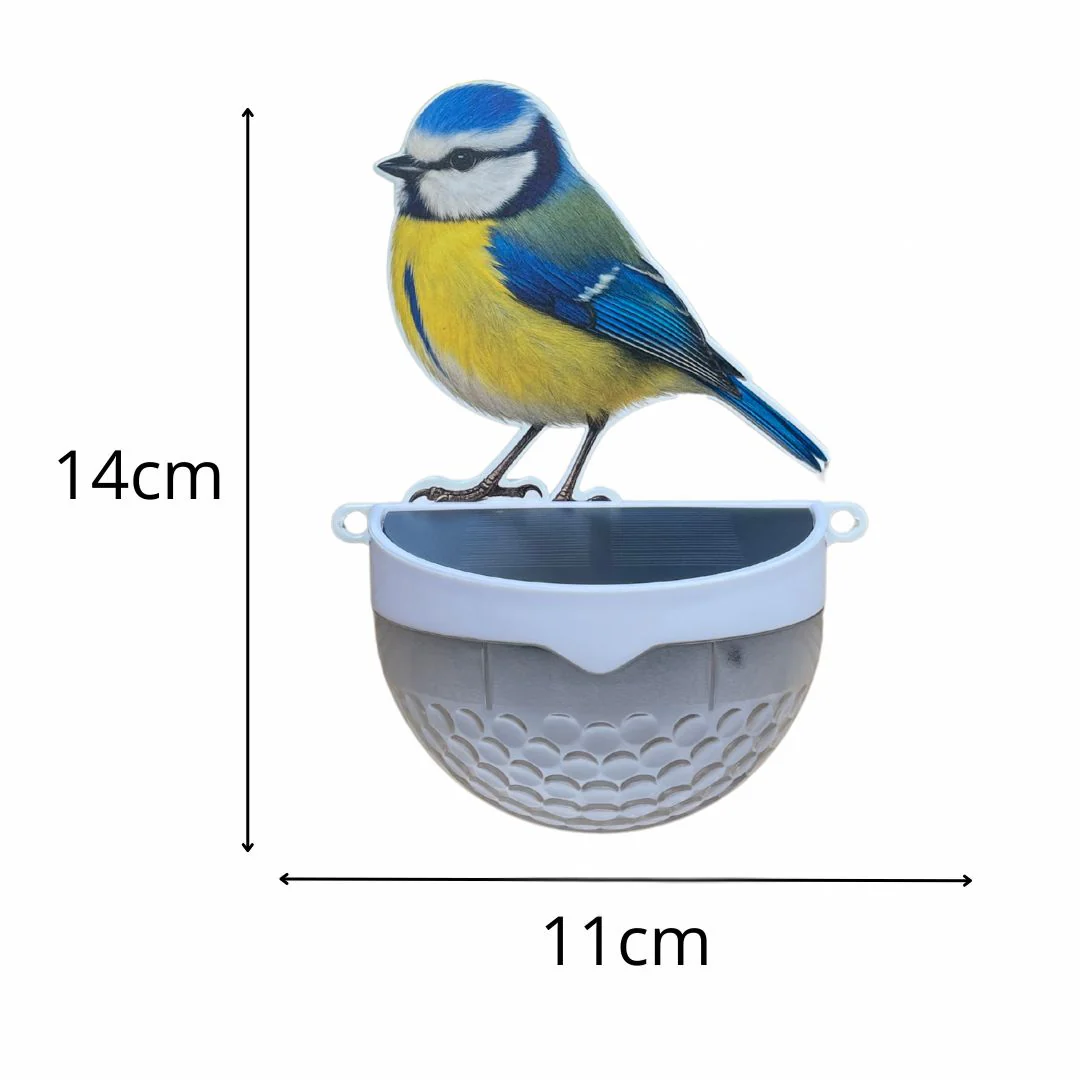 Set of 2 Real Blue Tit Solar Powered LED Lights - Image 5