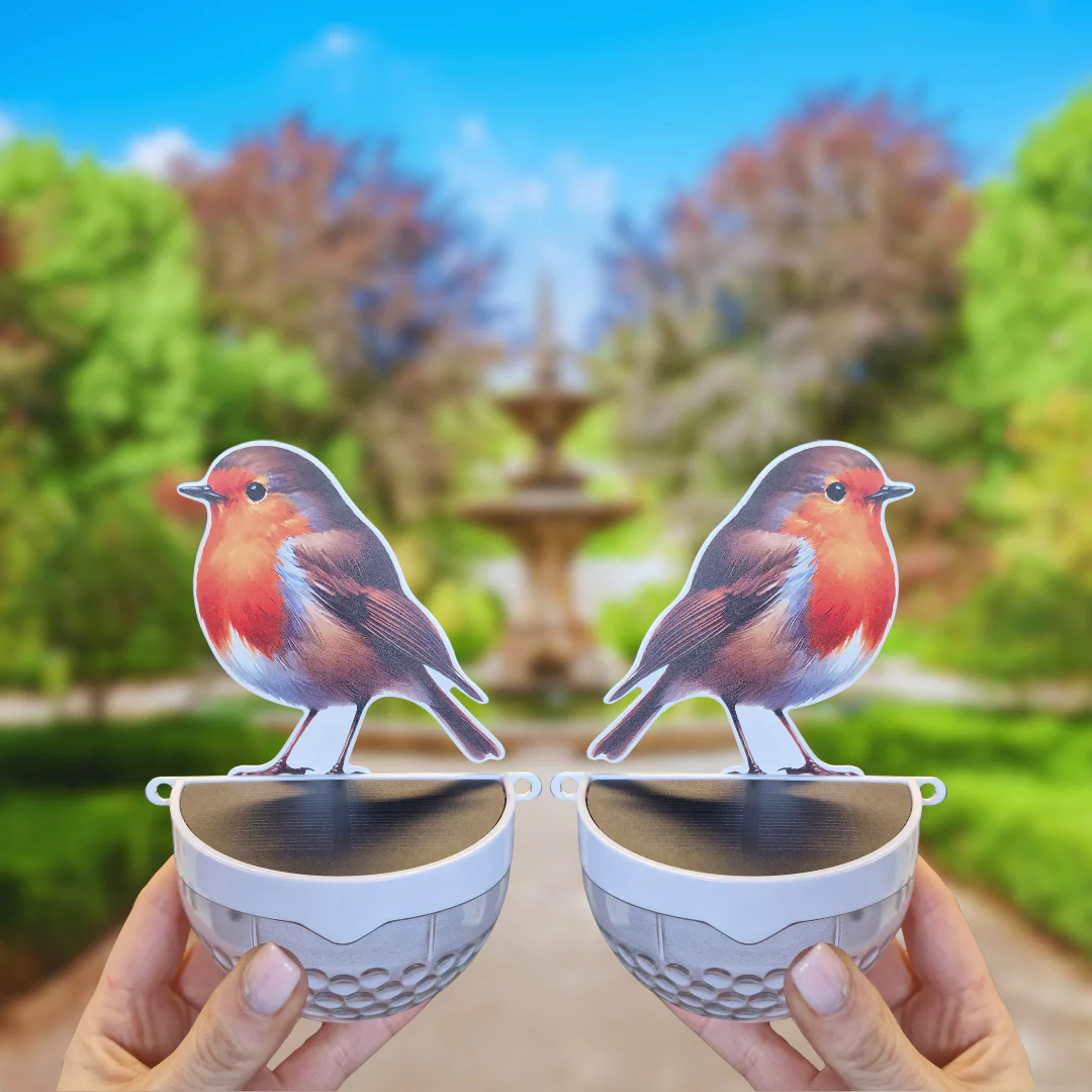 Set of 2 Real Robin Solar Powered LED Lights - Image 6