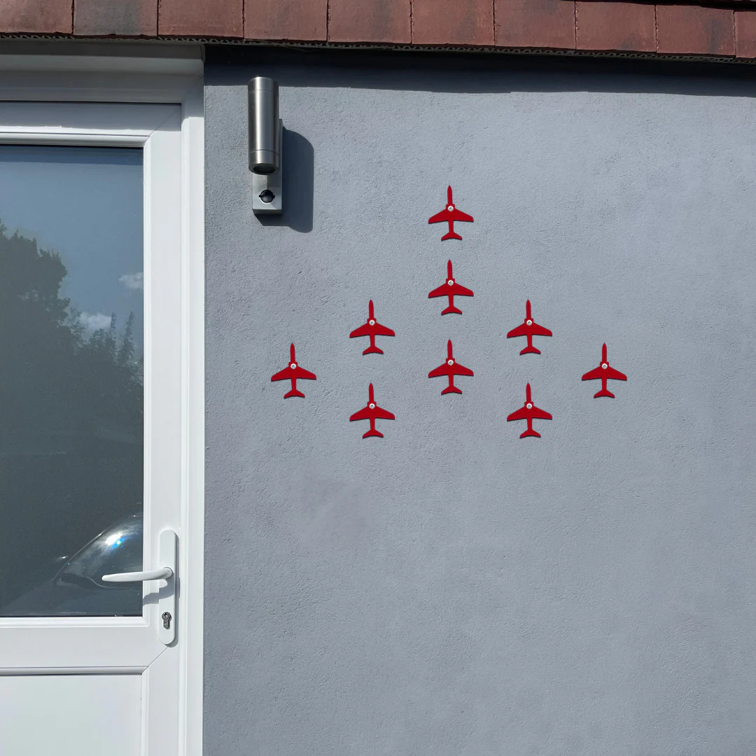 Set of 9 Red Hawk T1 - Wall Art - Image 2
